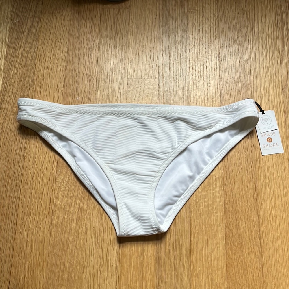 white bikini bottoms